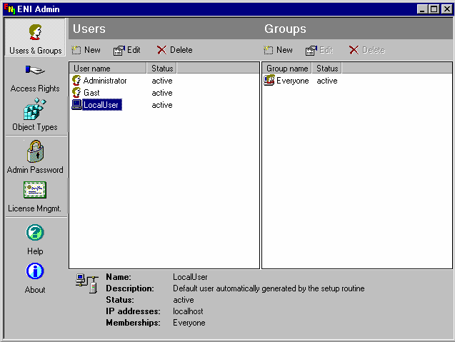 ENI Admin und ENI Control 1: