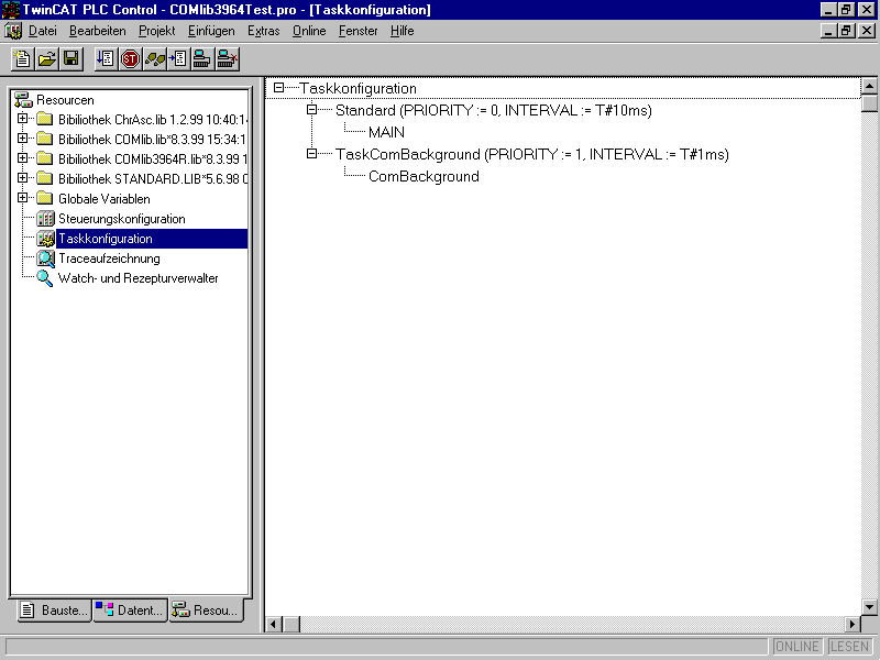 Taskkonfiguration 1: