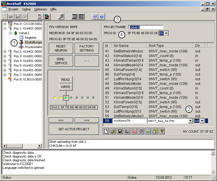 Konfigurations-Software KS2000 3: