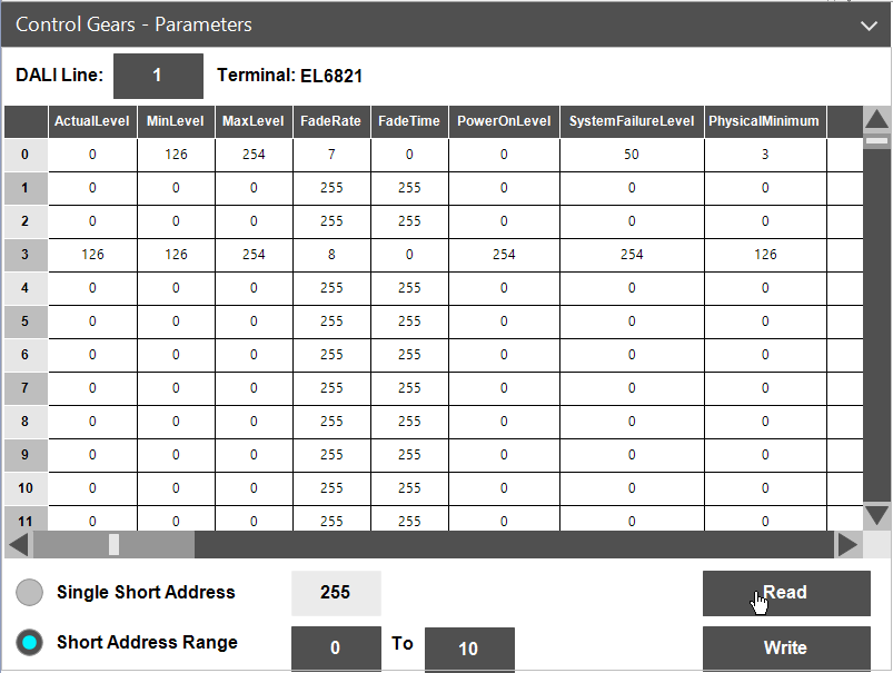 DALI PLC Commissioning Tool 7: