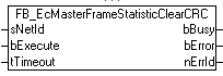 FB_EcMasterFrameStatisticClearCRC 1: