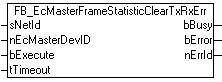 FB_EcMasterFrameStatisticClearTxRxErr 1: