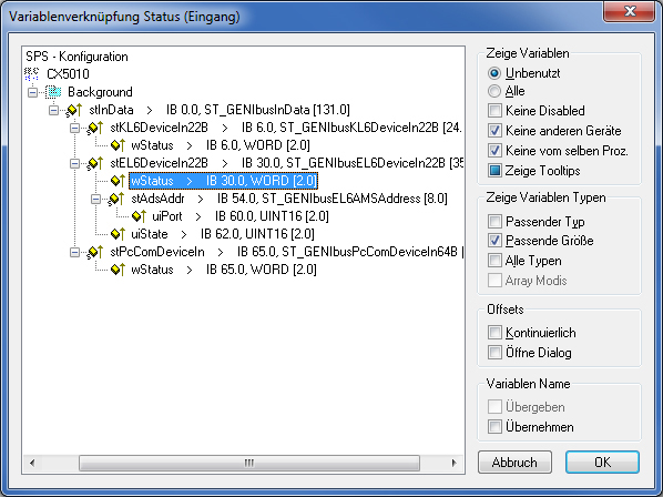 Konfiguration im TwinCAT System Manager 3: