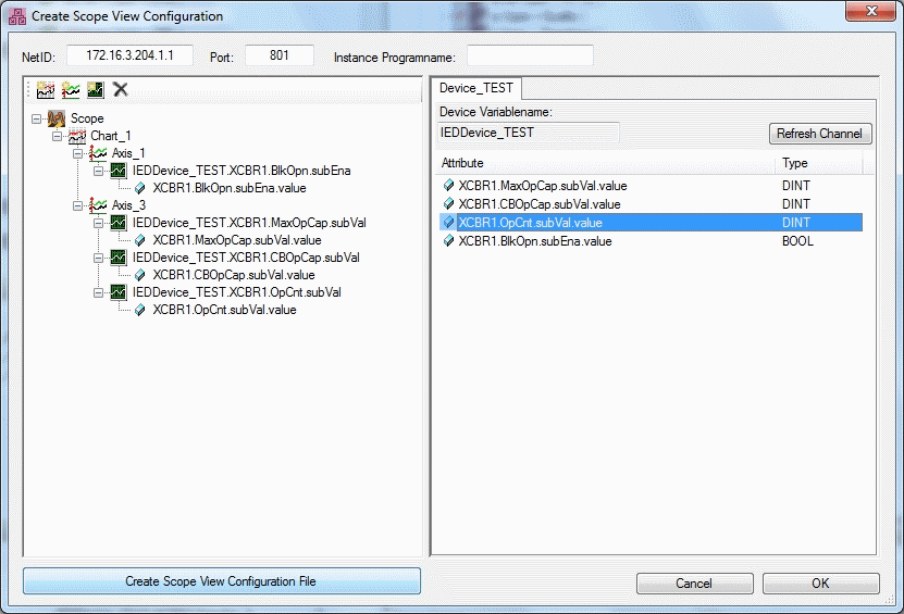 Scope View Konfigurationsdatei 1: