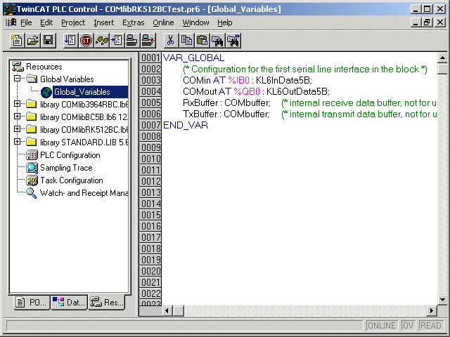 Globale Variable 1: