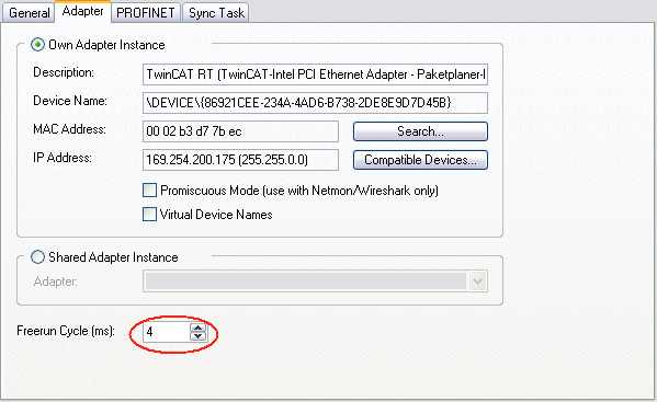 PROFINET-Device-Einbindung unter TwinCAT 2.11 14: