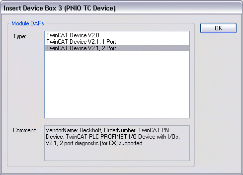 PROFINET-Device-Einbindung unter TwinCAT 2.11 10: