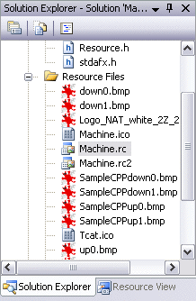 Beispiel Maschine mit Microsoft Visual C++ .NET 7: