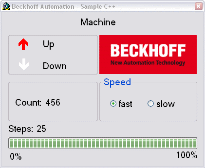 Beispiel Maschine mit Microsoft Visual C++ .NET 9: