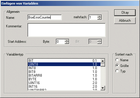 Einrichten einer IO-Task 7: