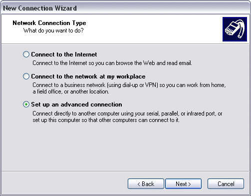 Einrichten einer eingehenden analogen Modemverbindung unter Windows XP 1: