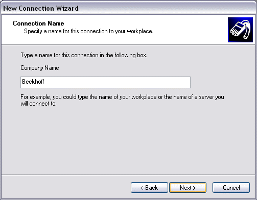 Einrichten einer ausgehenden analogen Modemverbindung unter Windows XP 3:
