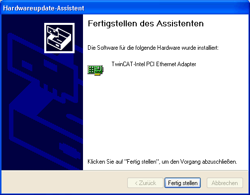 TwinCAT Ethernet Treiber - Installation 8: