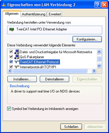 TwinCAT Ethernet Treiber - Installation 12: