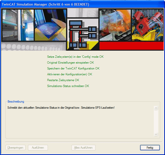 Simulationsmodus ausschalten (zurück in den Original Modus) 2:
