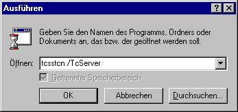 TcSstCN-COM-Server installieren/ deinstallieren 1: