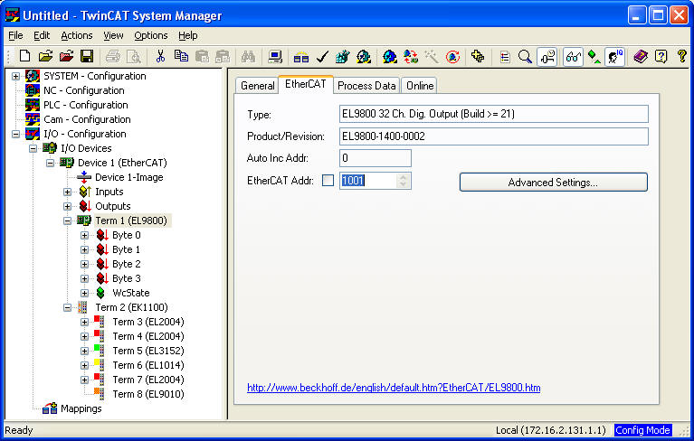 Distributed Clocks Einstellungen 2: