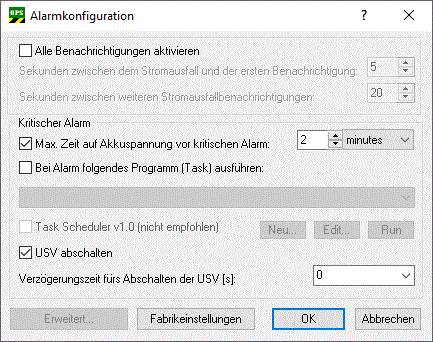 Konfiguration der integrierten 24V USV BAPI v1 3: