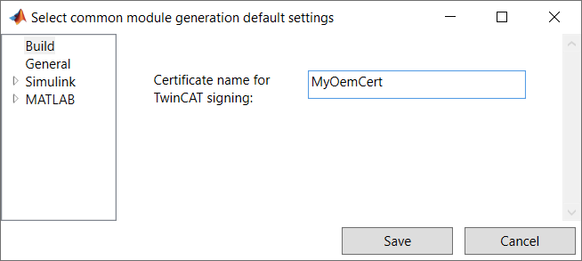 Einrichtung von Default-Einstellungen und MATLAB®-Path setzen 2: