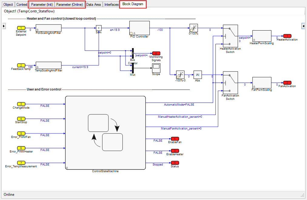 Parametrierung einer Modulinstanz 1: