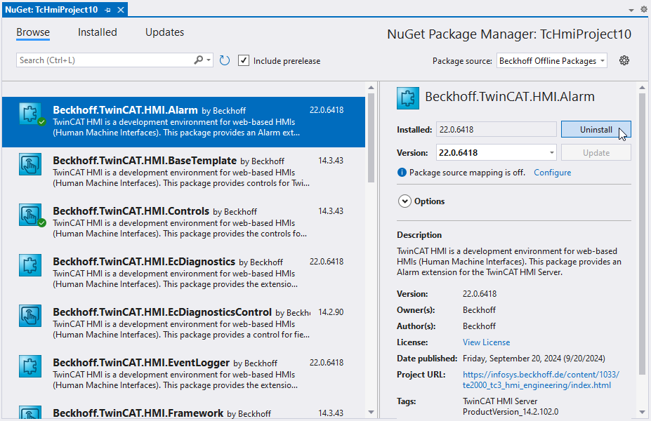 NuGet-Paket deinstallieren 2: