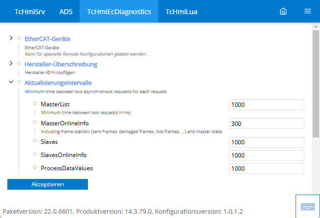 Aktualisierungsintervalle 1: