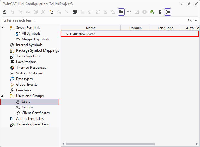 Anlegen eines neuen Benutzers 1: