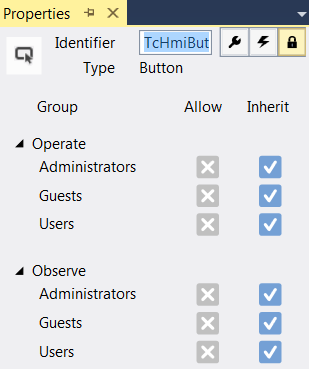 Rechte der Controls 1: