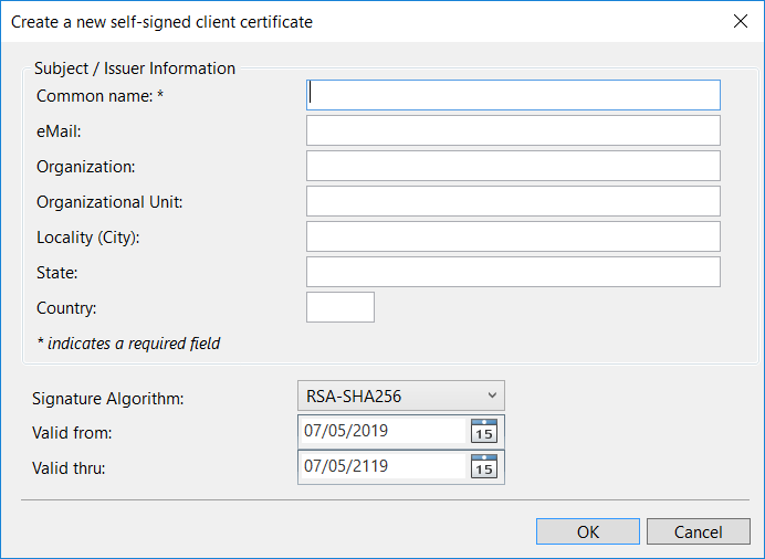 Client-Zertifikat erzeugen 2: