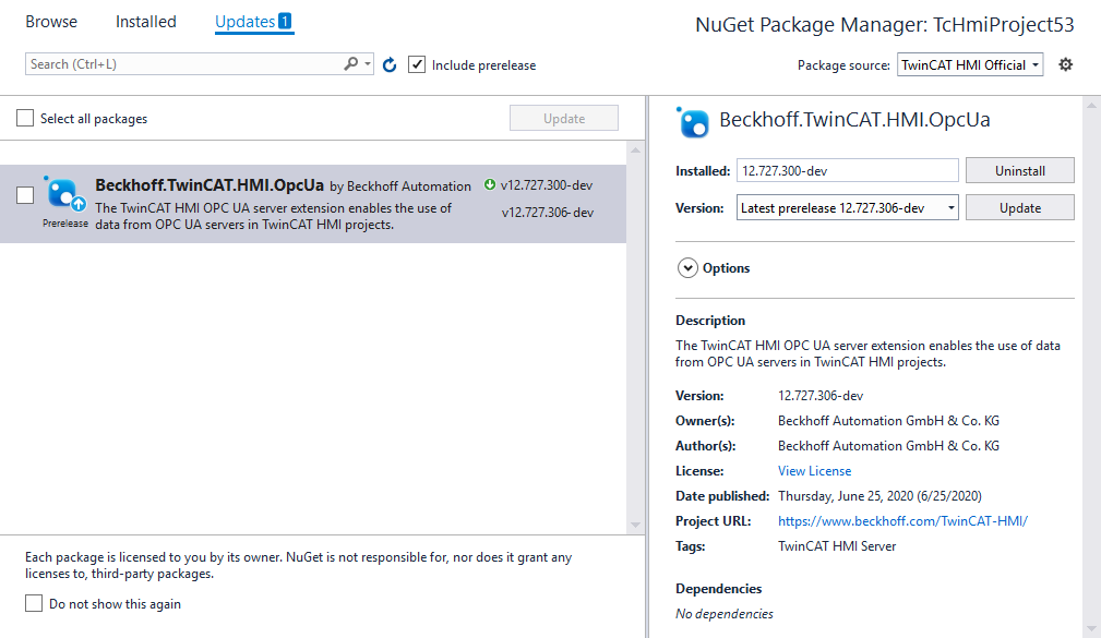 NuGet-Paket aktualisieren 2: