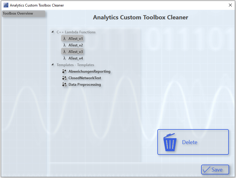 Analytics Custom Toolbox Cleaner 1: