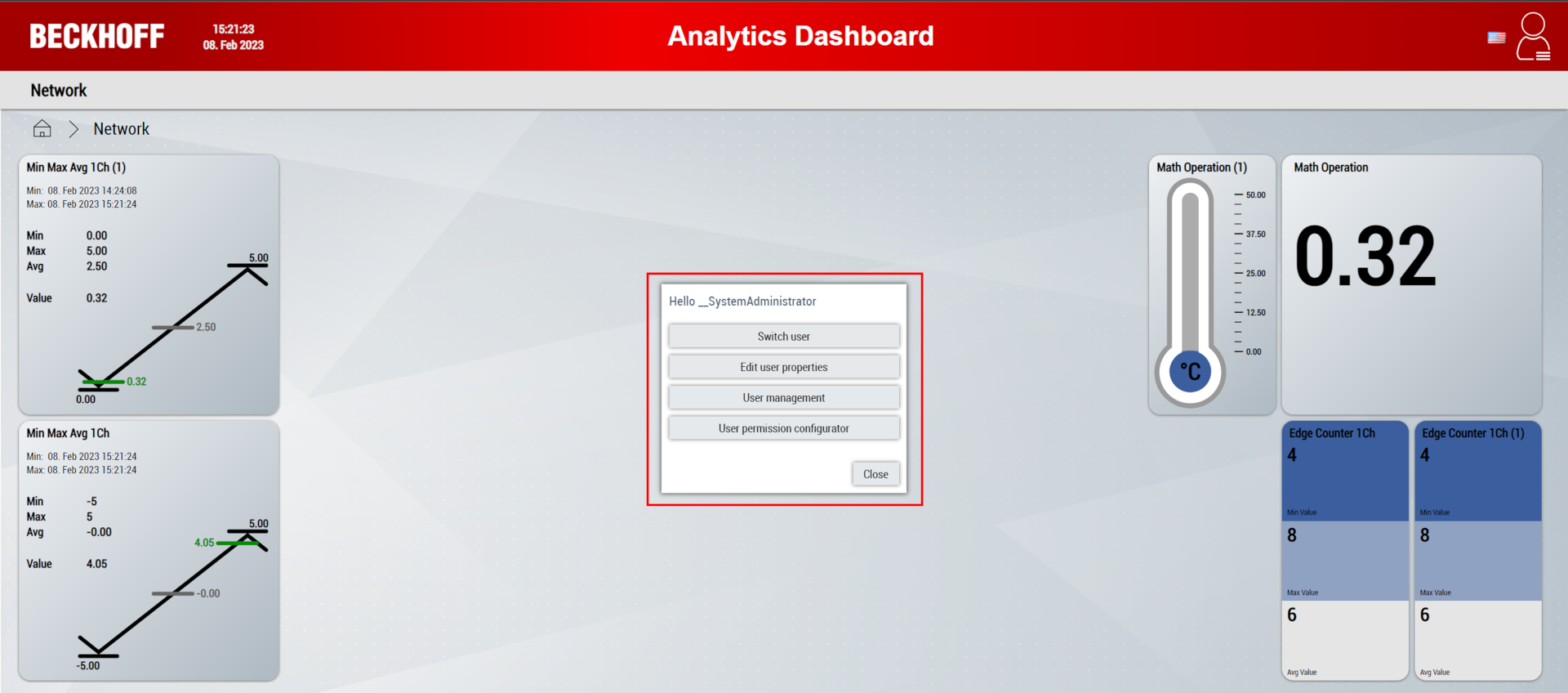 Anpassen der Benutzer und Zugriffsrechte im Webbrowser 3: