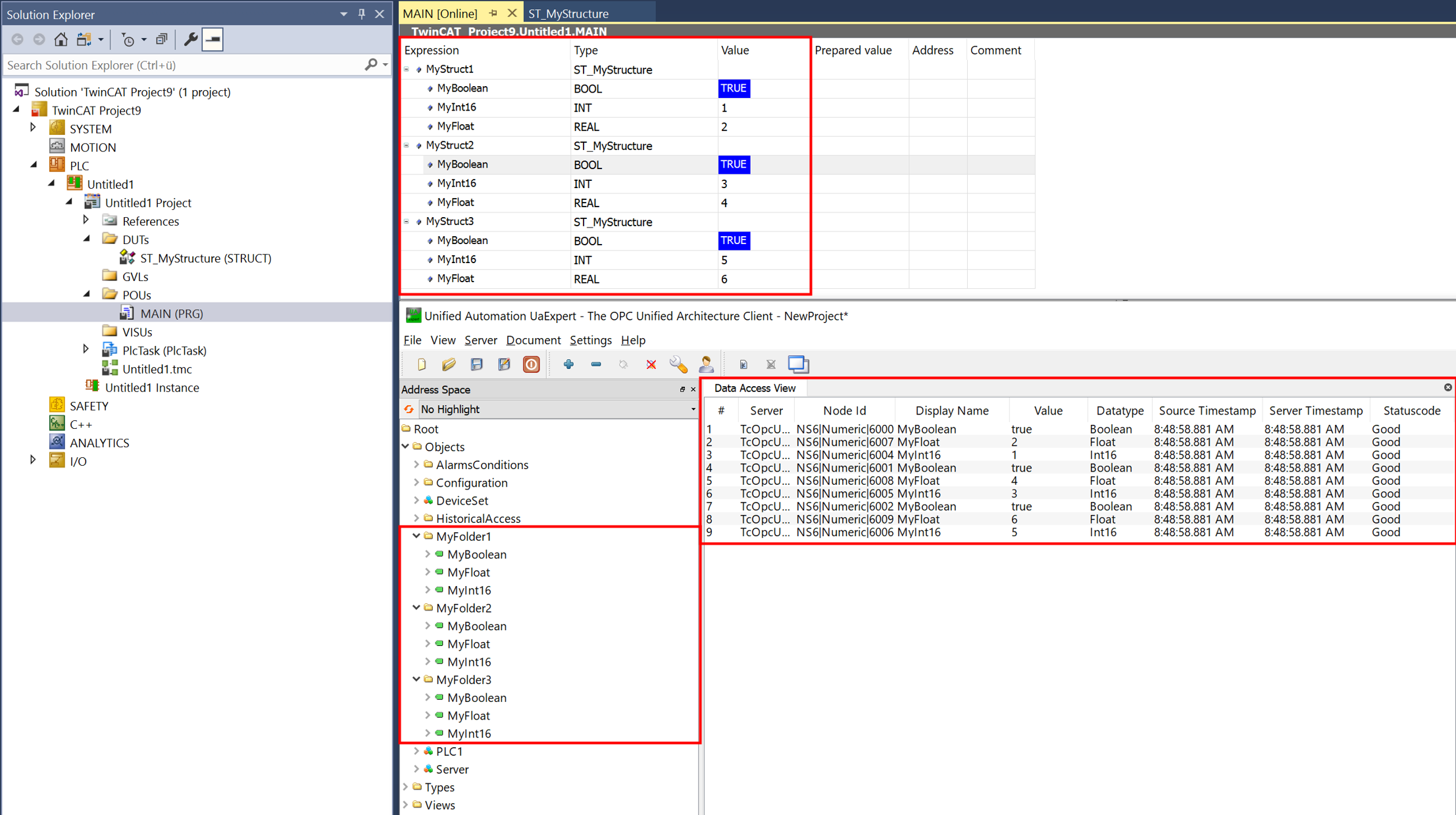 Einfaches Nodeset mit Basistypen 12: