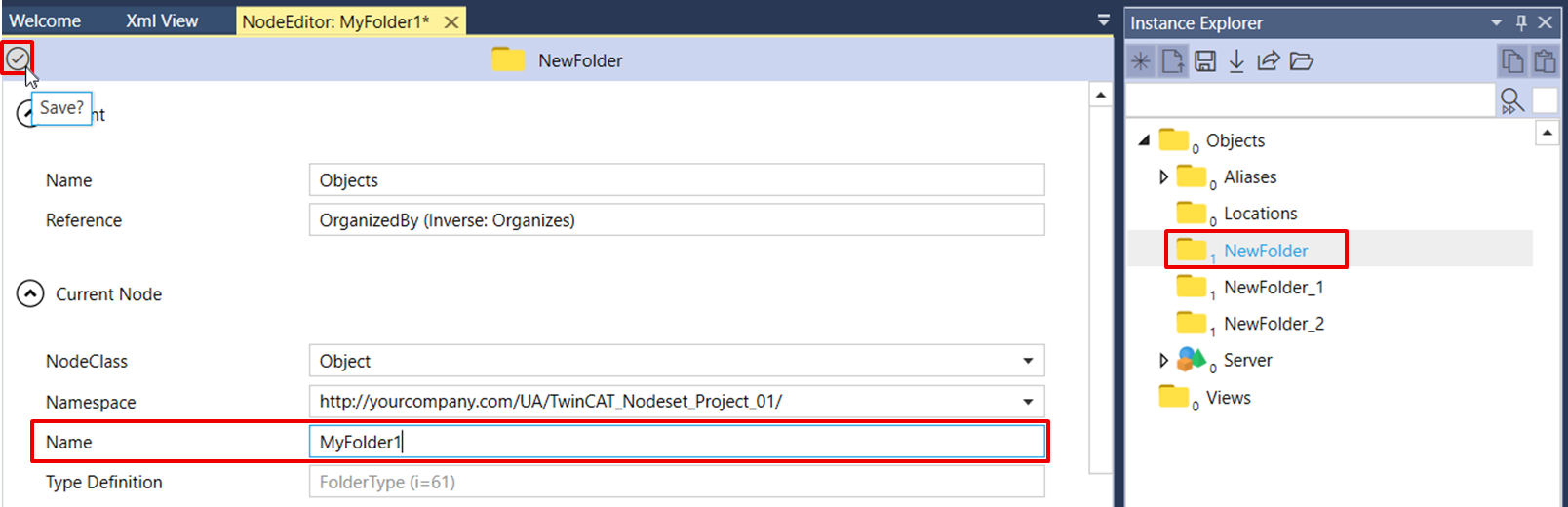 Einfaches Nodeset mit Basistypen 6: