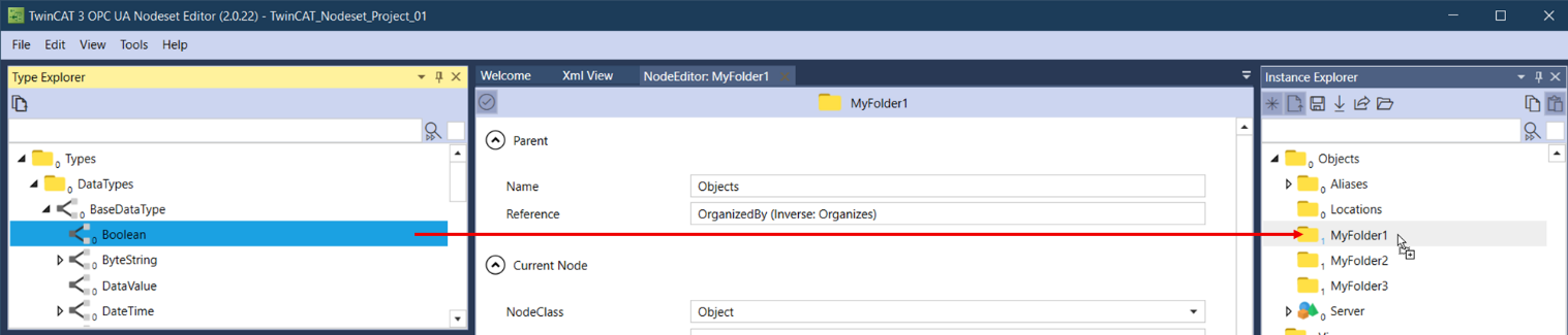 Einfaches Nodeset mit Basistypen 8: