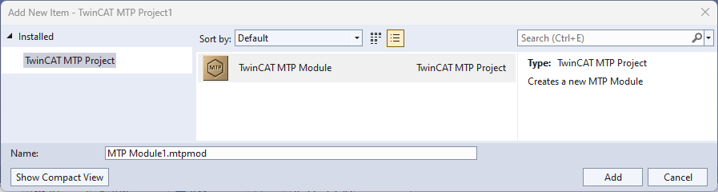 Neues MTP-Modul anlegen 2: