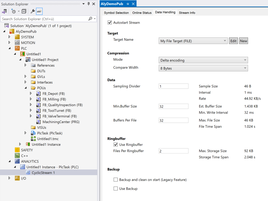 Aufzeichnung von Maschinendaten 7: