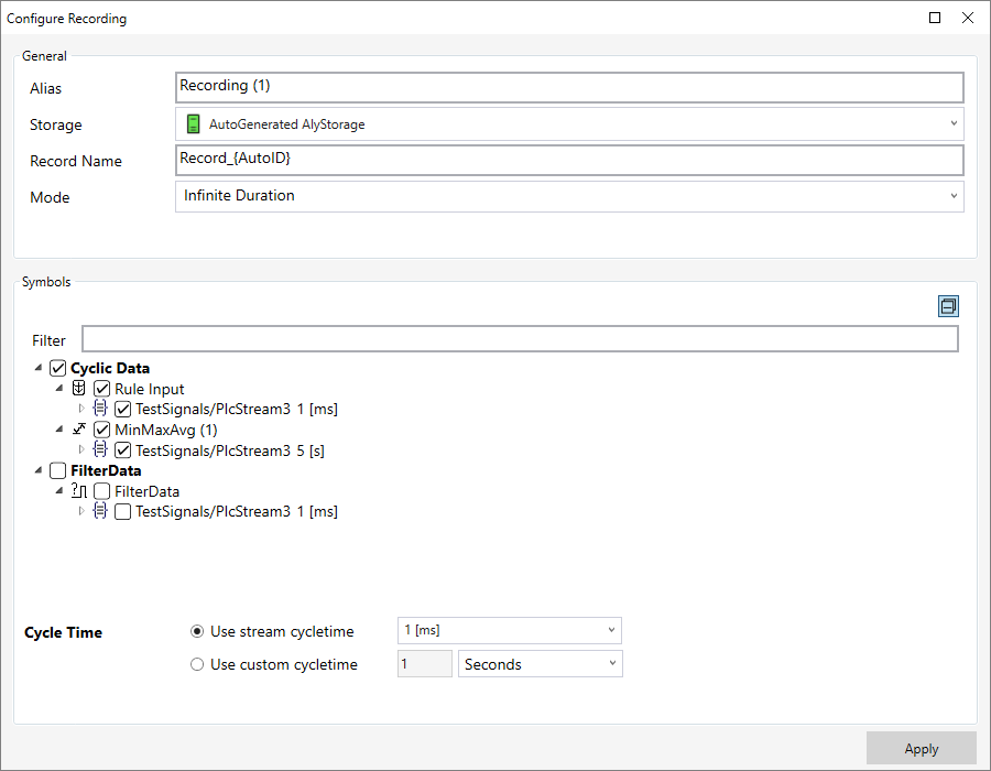 Bearbeiten von Recordings 1: