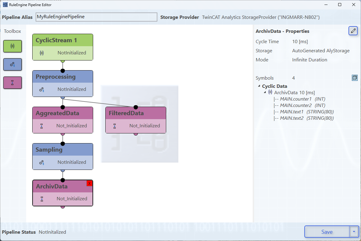 Speichern einer RuleEngine-Pipeline 1:
