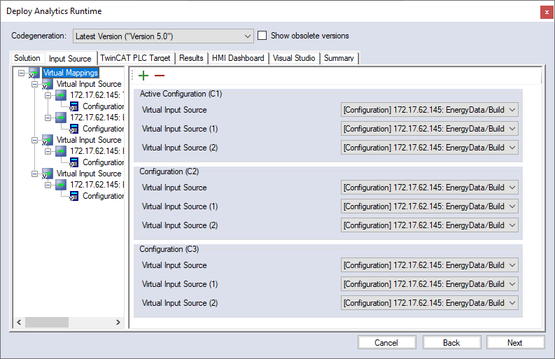 Umschaltung mehrerer Maschinen im HMI Dashboard 3: