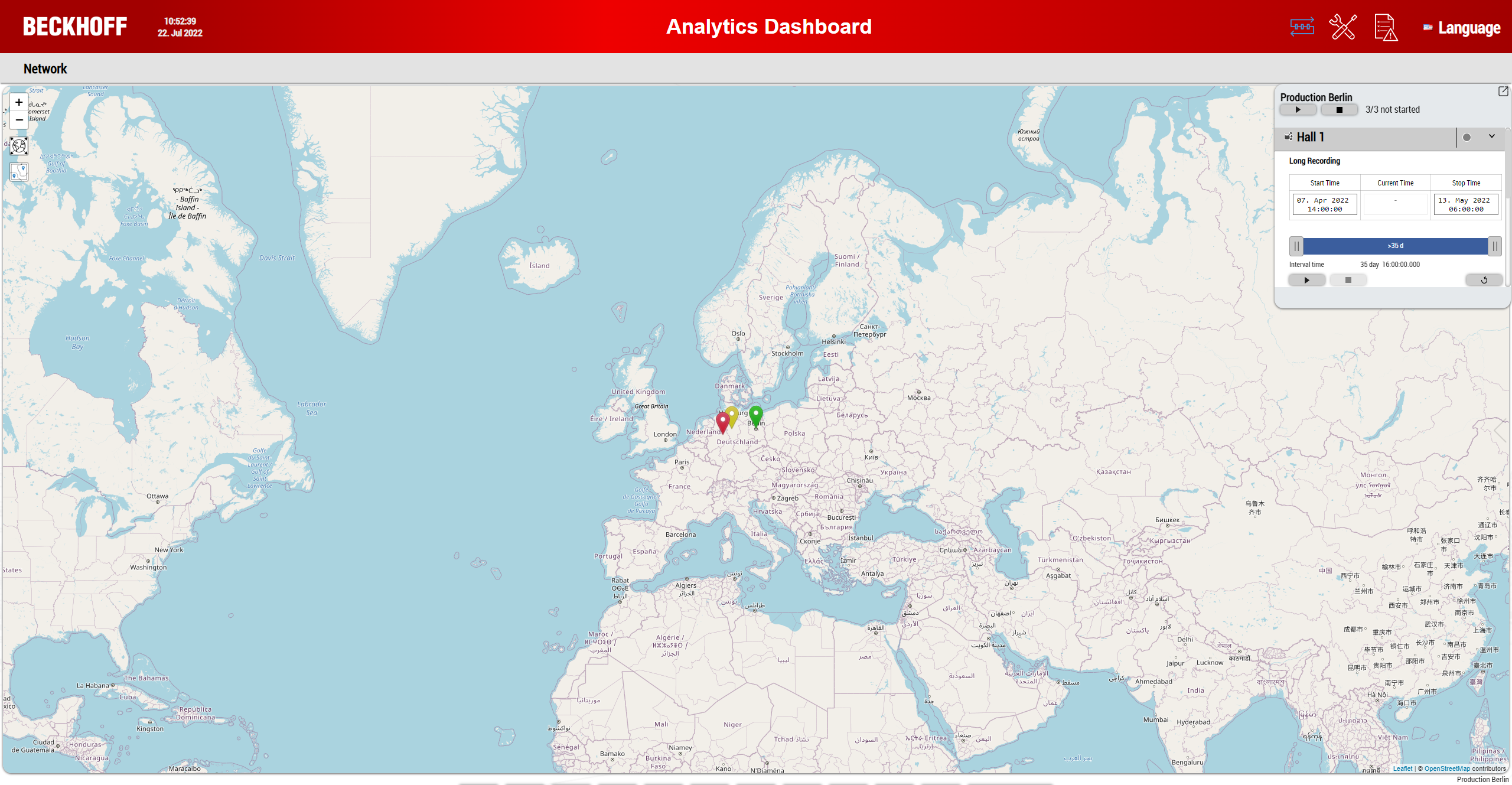 Umschaltung mehrerer Maschinen im HMI Dashboard 12: