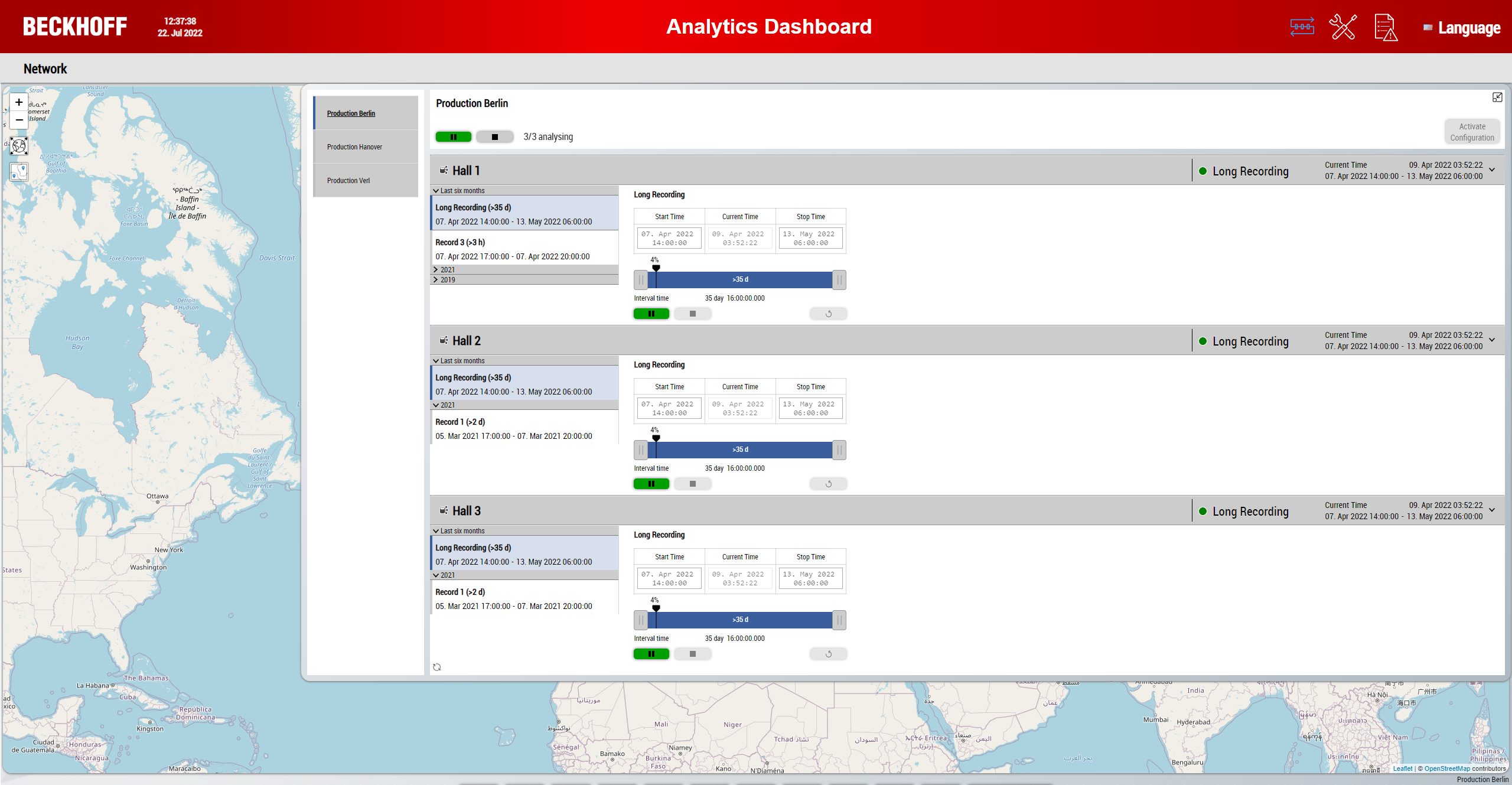 Umschaltung mehrerer Maschinen im HMI Dashboard 10: