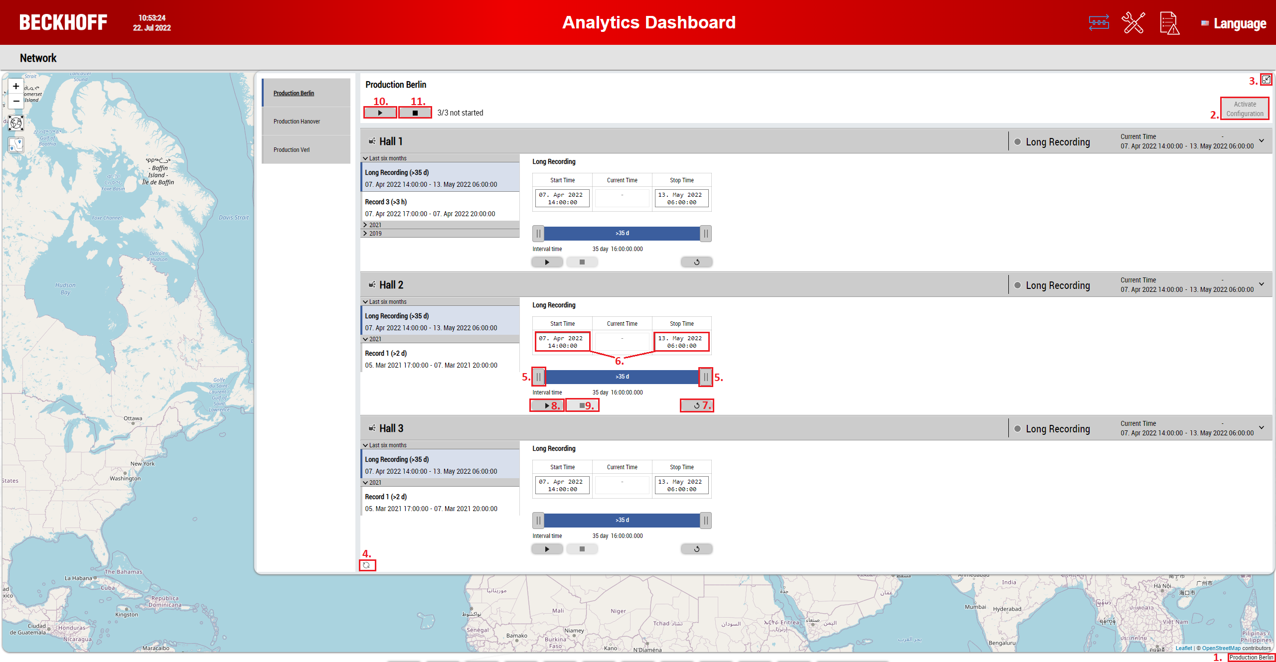 Umschaltung mehrerer Maschinen im HMI Dashboard 8: