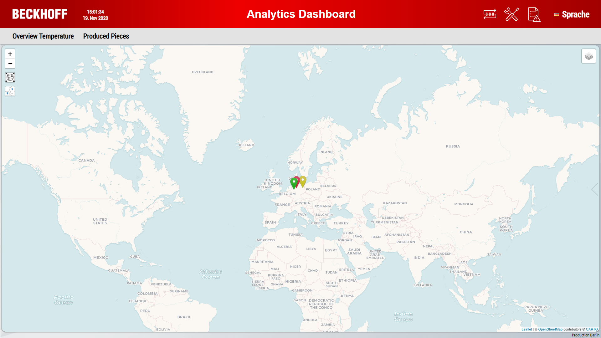 Umschaltung mehrerer Maschinen im HMI Dashboard 5: