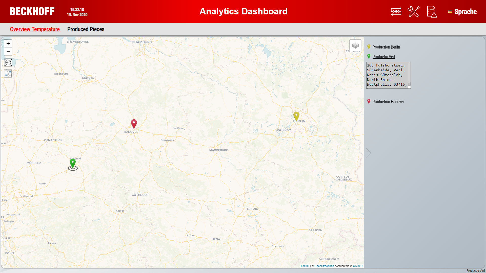 Umschaltung mehrerer Maschinen im HMI Dashboard 6: