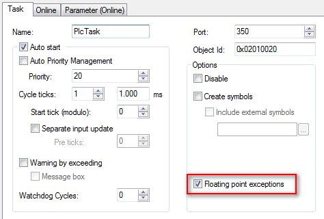 Task Einstellung 4: