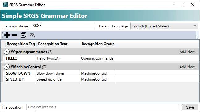 Grammatikdatei konfigurieren 1: