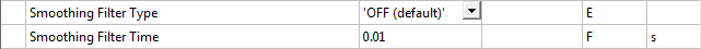 Optional Position Command Output Smoothing Filter 3: