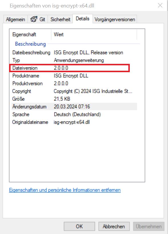 Versionsnummer 1: