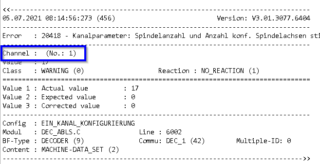 Filtern von Fehlermeldungen 1: